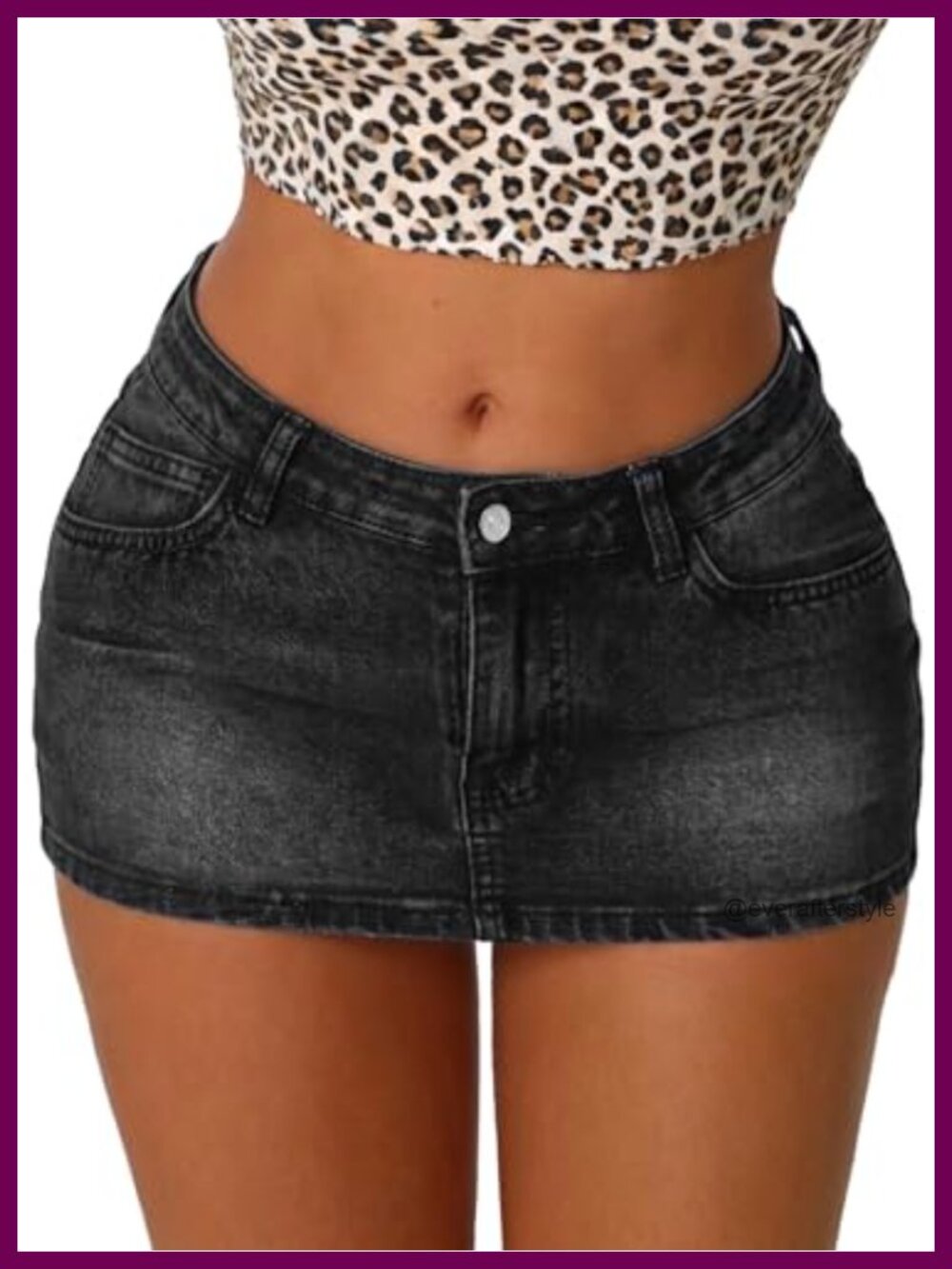 Women Low Rise Denim Mini Skirt Bodycon Short Skirt Cotton Blend